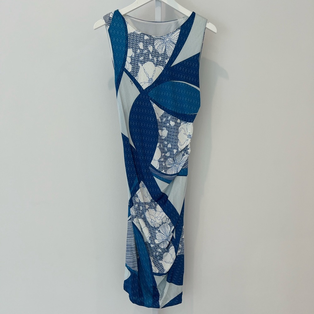 EMILIO PUCCI BLUE PRINTED DRESS MODEL 32RL83 SIZE IT 44 / US 10 NWTS!